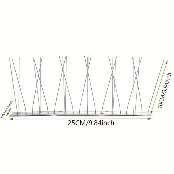 Planet Gates 25CM Pigeon Spikes*1 1pc Stainless Steel Pigeon Spikes, Pigeon Defense, Pigeon Protection For Roof Balcony Conservatory, 24.99cm Total Length