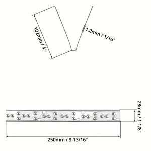 Planet Gates 25CM Pigeon Spikes*1 1pc Stainless Steel Pigeon Spikes, Pigeon Defense, Pigeon Protection For Roof Balcony Conservatory, 24.99cm Total Length