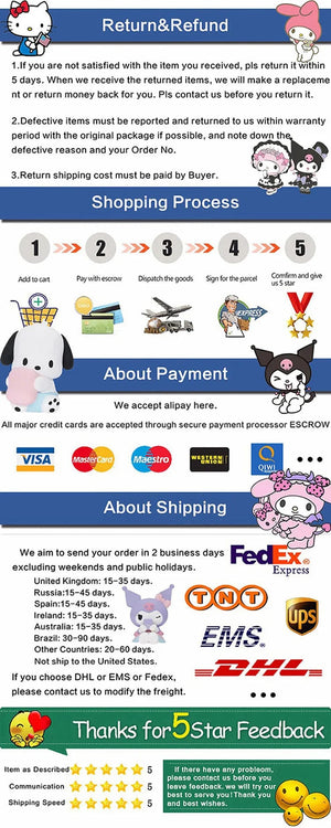 Planet Gates 25CM Sanrio Plush Dolls Cute Plush Toys Kuromi Melody Cartoon Plush Stuffed Toys Soft Pillow Plushies Doll Birthday Gifts Girls