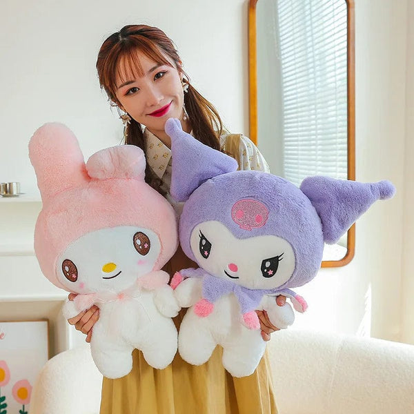 Planet Gates 25CM Sanrio Plush Dolls Cute Plush Toys Kuromi Melody Cartoon Plush Stuffed Toys Soft Pillow Plushies Doll Birthday Gifts Girls