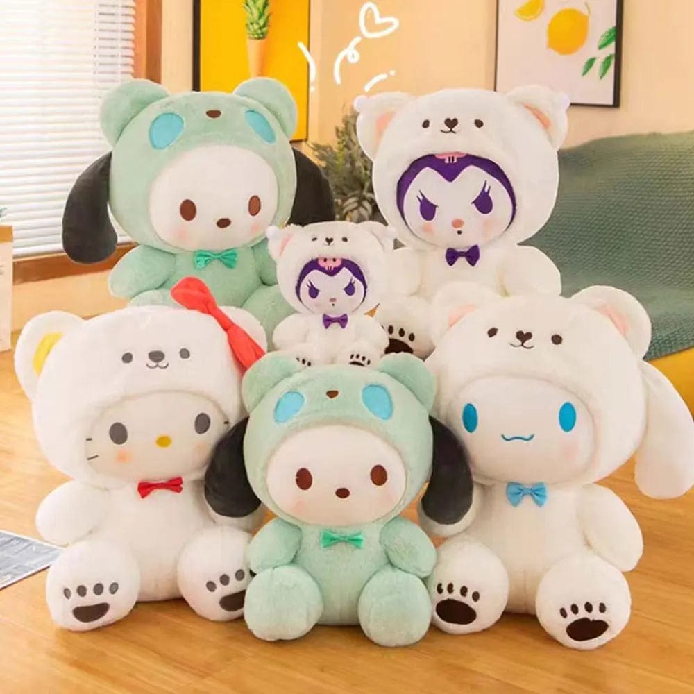 Planet Gates 25cm Sanrio Plush Toy Hello Kitty Cinnamonroll Pochacco Kuromi Plushie Toys Stuffed Cute Cartoon Doll Birthday Christmas Gift