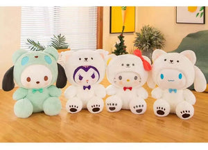 Planet Gates 25cm Sanrio Plush Toy Hello Kitty Cinnamonroll Pochacco Kuromi Plushie Toys Stuffed Cute Cartoon Doll Birthday Christmas Gift