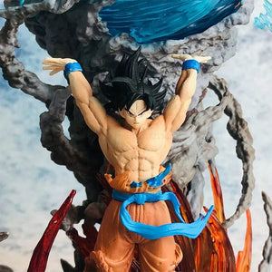 Planet Gates 25cm Son Goku Dragon Ball Anime Figure Super Genki Bomb Luminous Figures Gk Figurine Pvc Statue Model Doll Collectible Gifts  To