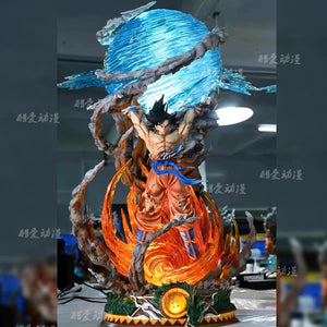 Planet Gates 25cm Son Goku Dragon Ball Anime Figure Super Genki Bomb Luminous Figures Gk Figurine Pvc Statue Model Doll Collectible Gifts  To