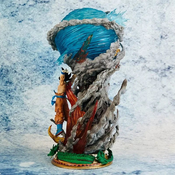 Planet Gates 25cm Son Goku Dragon Ball Anime Figure Super Genki Bomb Luminous Figures Gk Figurine Pvc Statue Model Doll Collectible Gifts  To