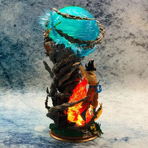 Planet Gates 25cm Son Goku Dragon Ball Anime Figure Super Genki Bomb Luminous Figures Gk Figurine Pvc Statue Model Doll Collectible Gifts  To