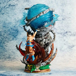 Planet Gates 25cm Son Goku Dragon Ball Anime Figure Super Genki Bomb Luminous Figures Gk Figurine Pvc Statue Model Doll Collectible Gifts  To