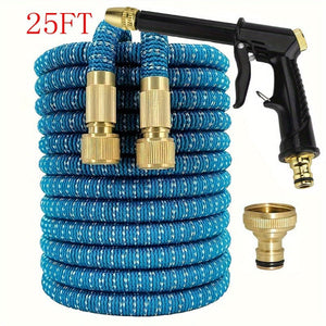Planet Gates 25FT 1 Roll, New Retractable Water Hose Car Wash Flowers Magic Hose Magic Water Hose Home Car Wash Garden Hose 3 Times Retractable Spray Gun 5.18meter、25FT、15.24meter、22.86meter、30.48meter、38.1meter
