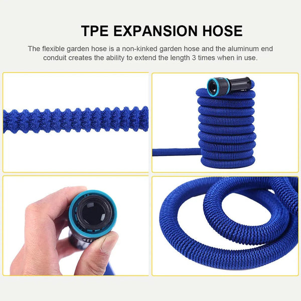 Planet Gates 25FT-200FT Expandable Flexible Water Hose Car Wash Hose Water Gun Hose Garden Sprayer Gardening Watering Hose Irrigation Tools