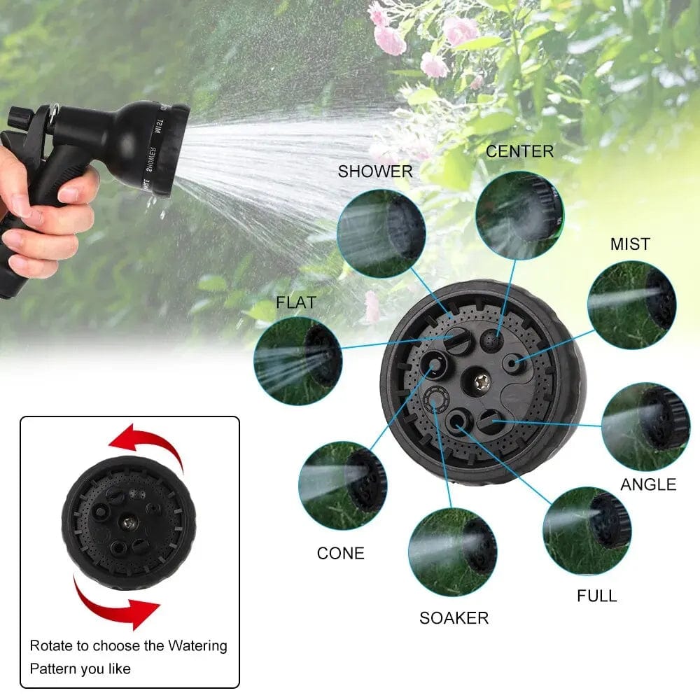 Planet Gates 25FT/50FT Garden Watering Hose Extensible Water Pipe Gardens Supplies Flexible Car Wash Hose Irrigation Accessories
