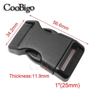 Planet Gates 25mm Webbing 10pcs Quick Side Release Buckle Clip for Paracord Bracelet Outdoor Backpack Bag Strap 10mm 15mm 20mm 25mm Plastic Black Curved