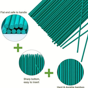 Planet Gates 25pcs 25pcs, Bamboo Plant Stakes, Plant Sticks Support, Floral Plant Support Wooden, Indoor Gardening Plant Supports, Wooden Sign Posting Garden Sticks