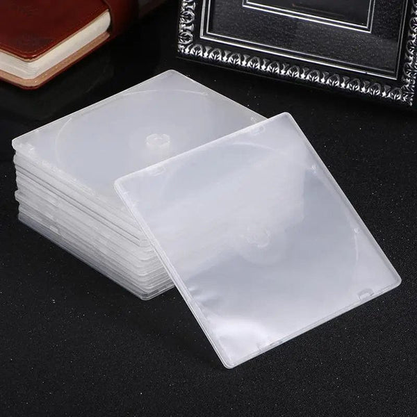 Planet Gates 25Pcs Ultrathin DVD Case Transparent Cd Case Portable CD Storage Box for Home Cinema