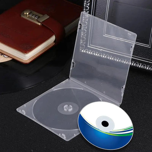 Planet Gates 25Pcs Ultrathin DVD Case Transparent Cd Case Portable CD Storage Box for Home Cinema