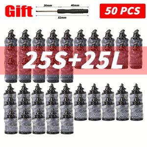 Planet Gates (25S 25L Mix) 50PCS 10-100PCS Universal Vacuum Car Tyre Repair Rubber Nail For Car Motorcycle Scooter Tubeless Tire Repair Kit Glue Free Tire Nails