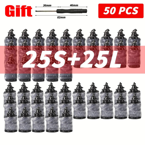 Planet Gates (25S 25L Mix) 50PCS 10-100PCS Universal Vacuum Car Tyre Repair Rubber Nail For Car Motorcycle Scooter Tubeless Tire Repair Kit Glue Free Tire Nails