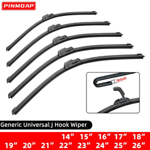 Planet Gates 26 inch (650mm) Car Windshield Wiper blades Hook Universal Soft Rubber Frameless Bracketless Car Wipers 14" 16" 17" 18" 19" 20" 21" 22" 24" 26"