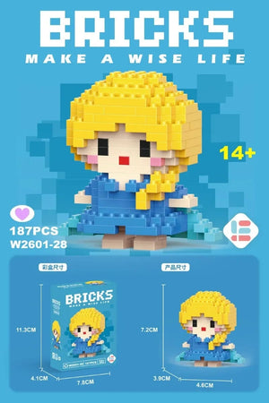 Planet Gates 26 / With Box Hello Kitty Action Figure Building Blocks for Lego Melody Children Toys Kuromi Anime Peripherals 3D Puzzle Kawaii Kids Gifts