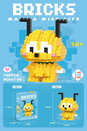 Planet Gates 26 / With Box Hello Kitty Action Figure Building Blocks for Lego Melody Children Toys Kuromi Anime Peripherals 3D Puzzle Kawaii Kids Gifts