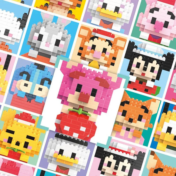 Planet Gates 26 / With Box Hello Kitty Action Figure Building Blocks for Lego Melody Children Toys Kuromi Anime Peripherals 3D Puzzle Kawaii Kids Gifts