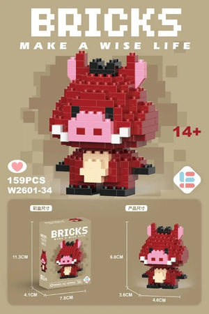 Planet Gates 26 / With Box Hello Kitty Action Figure Building Blocks for Lego Melody Children Toys Kuromi Anime Peripherals 3D Puzzle Kawaii Kids Gifts