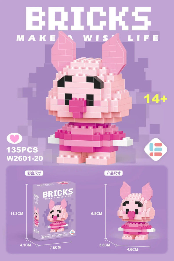 Planet Gates 26 / With Box Hello Kitty Action Figure Building Blocks for Lego Melody Children Toys Kuromi Anime Peripherals 3D Puzzle Kawaii Kids Gifts