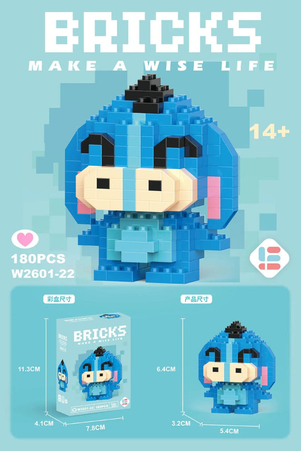 Planet Gates 26 / With Box Hello Kitty Action Figure Building Blocks for Lego Melody Children Toys Kuromi Anime Peripherals 3D Puzzle Kawaii Kids Gifts