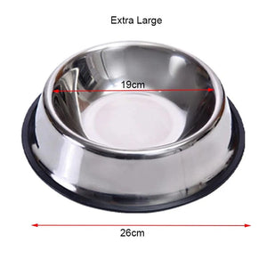 Planet Gates 26cm Stainless Steel Pet Dog Bowl Food Storage Container Dog Food Bowl Water Bottle Pet Bowl Feeder Dish for Small Large Dogs Cats