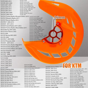 Planet Gates 26mm orange orange Motorcycle 22mm 26mm Brake Cover Front Brake Disc Guard For KTM 125 150 200 250 300 350 450 500 EXC EXC-F EXC EXC-F 2016-2023