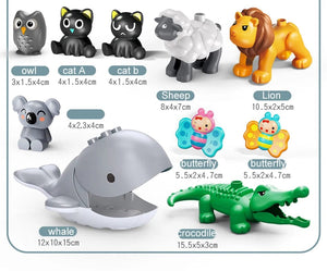 Planet Gates 26pcs 26pcs/set Big Size Figure Animals Block Farm Series Big Building Blocks Animals Series Toys For Childrens Kids Party Gift