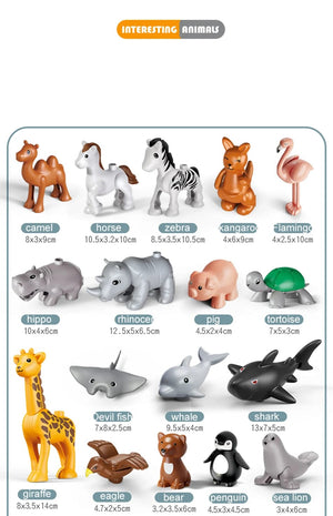 Planet Gates 26pcs 26pcs/set Big Size Figure Animals Block Farm Series Big Building Blocks Animals Series Toys For Childrens Kids Party Gift