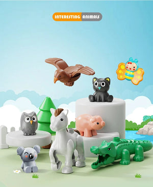 Planet Gates 26pcs 26pcs/set Big Size Figure Animals Block Farm Series Big Building Blocks Animals Series Toys For Childrens Kids Party Gift