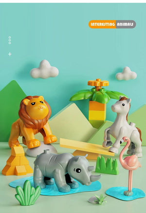 Planet Gates 26pcs 26pcs/set Big Size Figure Animals Block Farm Series Big Building Blocks Animals Series Toys For Childrens Kids Party Gift