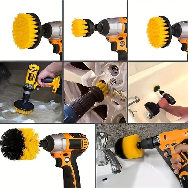 Planet Gates 26pcs Complete Car Detailing Kit: 26-Piece Brushes, Drill Brush, and Wheel Cleaner