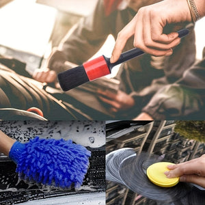 Planet Gates 26pcs Complete Car Detailing Kit: 26-Piece Brushes, Drill Brush, and Wheel Cleaner