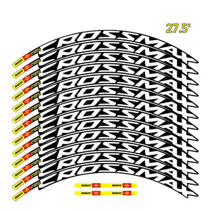 Planet Gates 27.5er white MAVIC CROSSMAX SL PRO MTB wheel sticker width 18mm PRO bicycle wheel decals bike stickers for two wheels decals MTB rim stickers