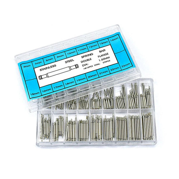 Planet Gates 270pcs/set Strainless Steel Spring Bars Dia 1.5mm/1.8mm length8mm - 25mm/6mm - 23mm Watchband Strap Belt Watch Repair Tools Pin