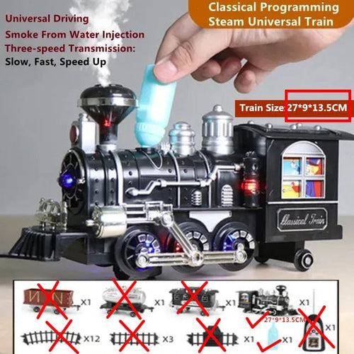 Planet Gates 27CM No RC No Rail / CHINA 206CM Super Track Remote Control Train Add Water Smoke Light Music Puzzle Teaching Parent-Child Interaction DIY Assembly RC Toy