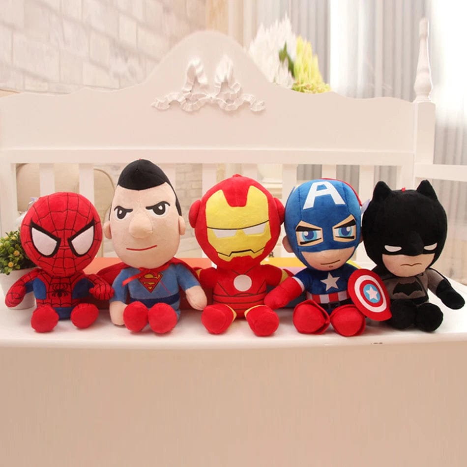 Planet Gates 27cm Superheroes Plush Toys Avengers Superman Captain America Iron Man Batman Superman Soft Stuffed Dolls Gifts For Kids