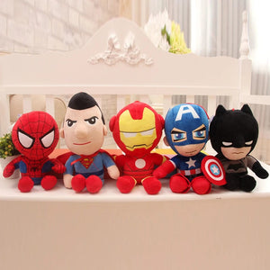 Planet Gates 27cm Superheroes Plush Toys Avengers Superman Captain America Iron Man Batman Superman Soft Stuffed Dolls Gifts For Kids