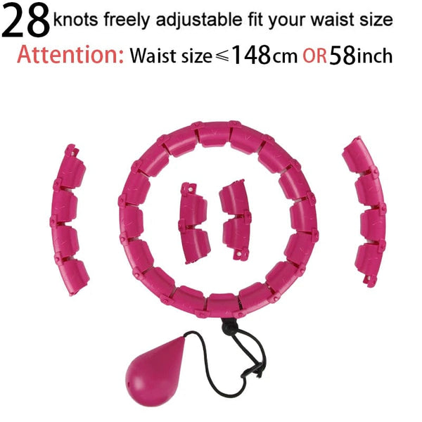 Planet Gates 28 sections pink 32/20/24/28 Section Adjustable Sport Hoops Abdominal Waist Exercise Detachable Hoola Massage Fitness Hoop Training Weight Loss
