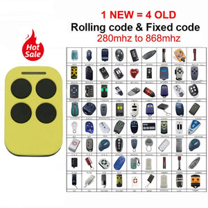 Planet Gates 280-868mhz Yello Multi-frequency Universal Garage Control Door Remote Controller 280-868mhz Gate Control 433mhz 315 390 Rfid Copier Duplicator