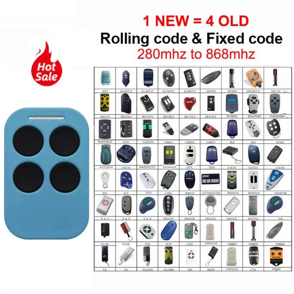 Planet Gates 280-868mhz Yello Multi-frequency Universal Garage Control Door Remote Controller 280-868mhz Gate Control 433mhz 315 390 Rfid Copier Duplicator