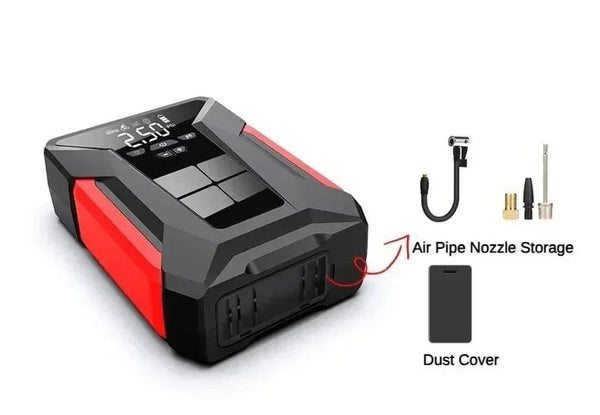 Planet Gates 28000mAh Car Jump Starter Multifunctional Automotive Emergency Power 150PSI Tire Inflator Powerbank Air Pump With Bag