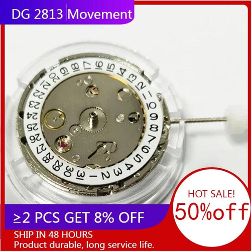 Planet Gates 2813 Watch Movement 3 Hands Single Calendar Automatic Mechanical Movement For 2813 Watch Movement /DG2813 Watch Repair Parts