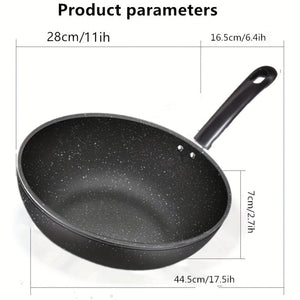Planet Gates 28cm 1pc Non-stick Frying Pan, Cooking Pot, Multifunctional Chef's Pans, Skillet, Cookware, Kitchen Utensils