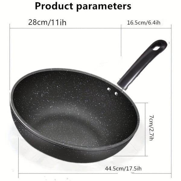 Planet Gates 28cm 1pc Non-stick Frying Pan, Cooking Pot, Multifunctional Chef's Pans, Skillet, Cookware, Kitchen Utensils