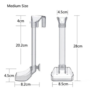 Planet Gates 28cm 1Set Acrylic Aquarium Feeder Tube Dish Transparent Fish Tank Shrimp Snail Shrimp Food Feeder Bowl Aquarium Feeding Accessories
