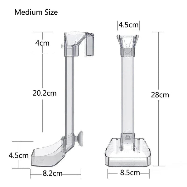 Planet Gates 28cm 1Set Acrylic Aquarium Feeder Tube Dish Transparent Fish Tank Shrimp Snail Shrimp Food Feeder Bowl Aquarium Feeding Accessories