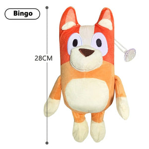 Planet Gates 28cm Bingo Bluey 28CM Anime Figures Family Bingo Plush Dolls Animation Peripheral Dog Dad Bandit And Mom Chilli Stuffed Toys Kids Gift